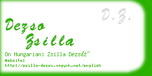 dezso zsilla business card